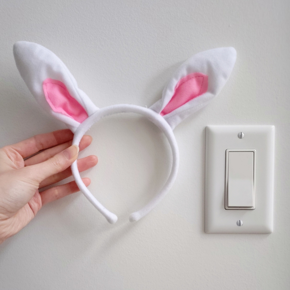 ✨FREE ADD ON✨ White and Pink Bunny Ear Headband